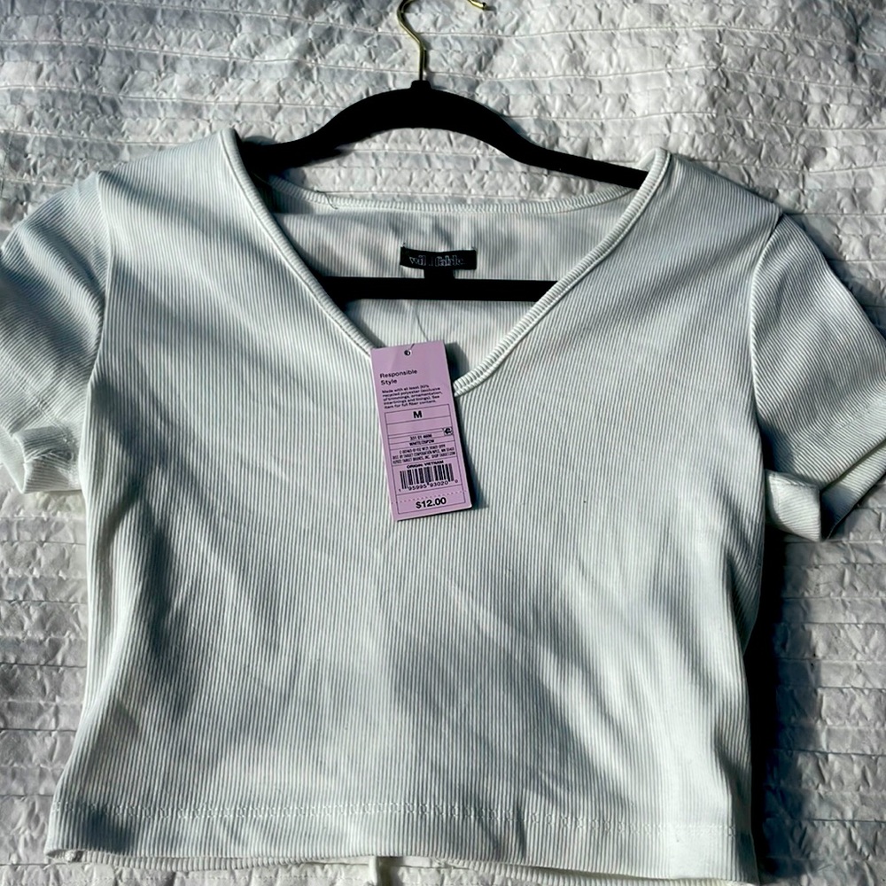 Wild Fable/medium/white/cotton polyester/open back